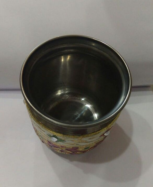 Meenakari Designed Steel Vessel