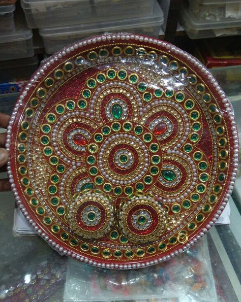 Meenakari Pooja Thali Rajasthan Artwork
