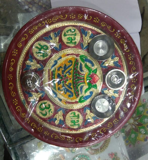 Meenakari Pooja Plate