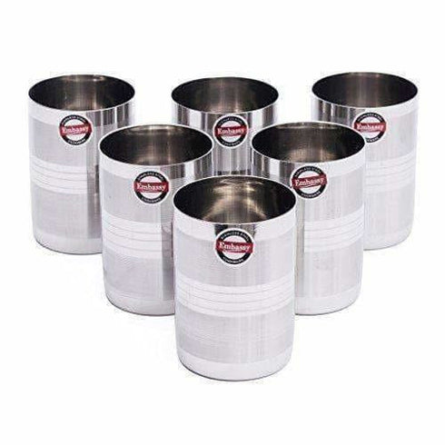 Stainless Steel XL-Big Glass - Pack of 6