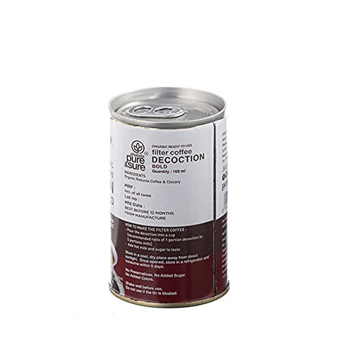 Pure & Sure Organic Filter Coffee Decoction - Bold