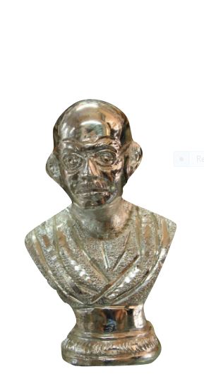 Mahatma Gandhi Statue White Metal - 700gms