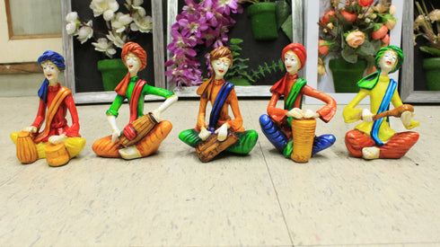 Rajasthan Culture-Men With Musical Instruments - 1200gms