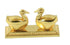 Golden Metal Love Bird Duck Pair