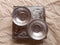 White Metal Pooja Stand With 2 Bowls - 300gms