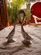 White Metal Silver Color Swan Set Home Decor Showpiece - 400gms
