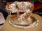 White Metal Cow Set Decorative Showpiece