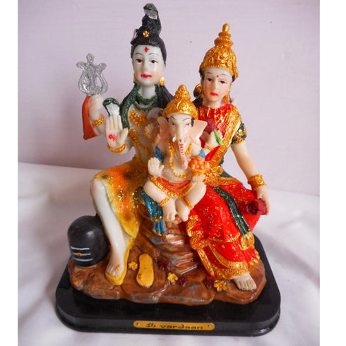 Shiva Parivar Bholenath Shankar Parvati Ganesh Murti Idol Statue