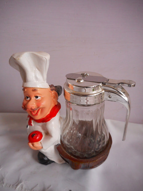 Chef With Sauce Jar Decorative Showpiece