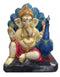 Poly Stone Ganesh With Peacock Idol