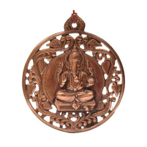 Gunmetal Ganesh Statue On A Flower