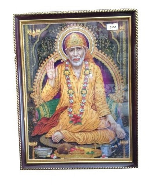 Sai Baba In A Sitting Posture Photo Frame