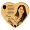 Heart Shaped Wooden Plague With Quote And Photo