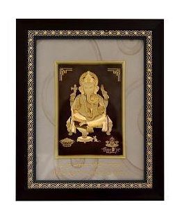 Lord Ganesh Gold Foil Frame