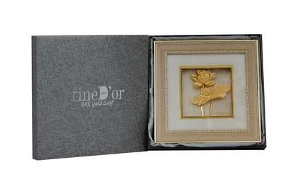 Lotus Gold Foil Frame