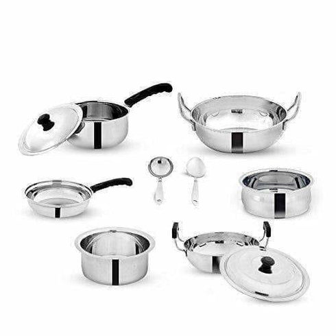 Pigeon Dazzle Stainless Steel Cookware Set 10 Pieces