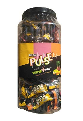 Pass Pass Pulse Orange Guava Pineapple Triple Twist Candy Jar (540 g)