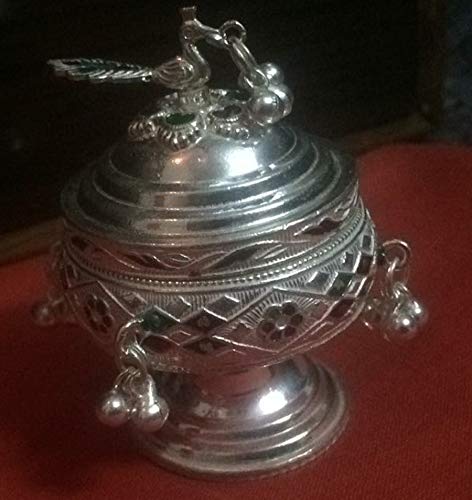 Pure Silver Peacock Kumkum Bharani 50g
