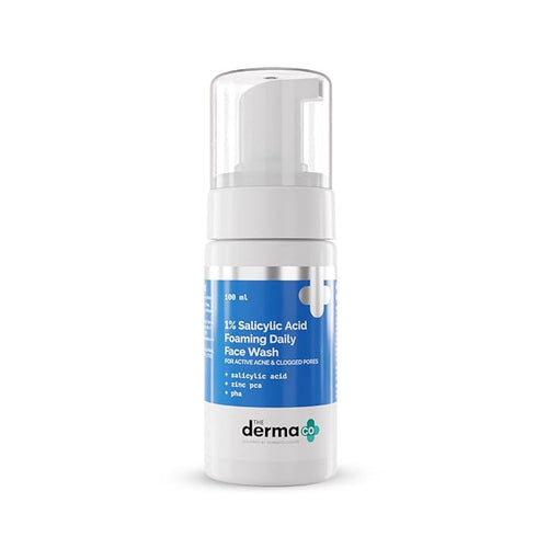 The Derma co 1% Salicylic Acid Foaming Daily Face Wash with Salicylic Acid, Zinc PCA & PHA