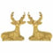 Home Decor Decoration Made of Brass Deer Statue - Set of 2