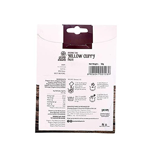 Pure & Sure Organic Thai Yellow Curry Paste