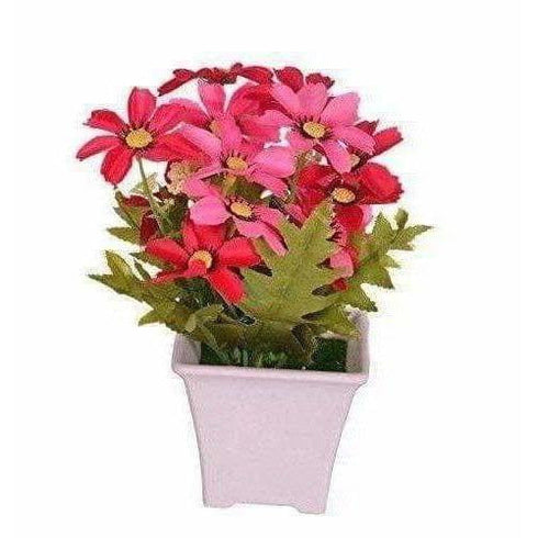 Artificial Pink Flower Plant with Pot flower