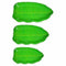 Plastic Banana Leaf Shape South Indian Dinner / Lunch Serving Plate for All Occasions Green - 3 Pieces