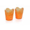 Lacy 2 Piece Plastic Tall Basket Set, Orange