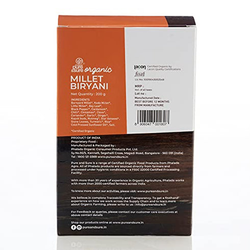 Pure & Sure Organic Millet Biryani