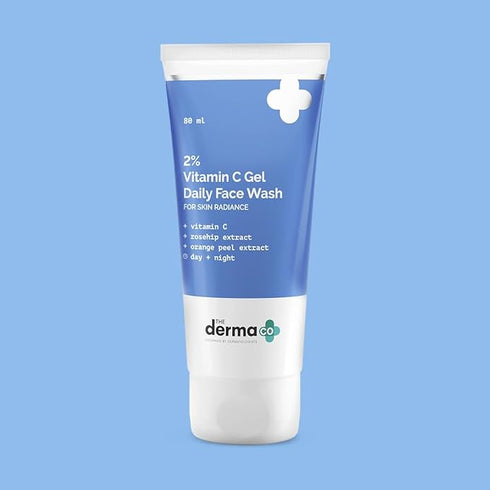 The Derma co 2% Vitamin C Gel Daily Face Wash with Vitamin C, Rosehip & Orange Peel Extract for Glowing Skin