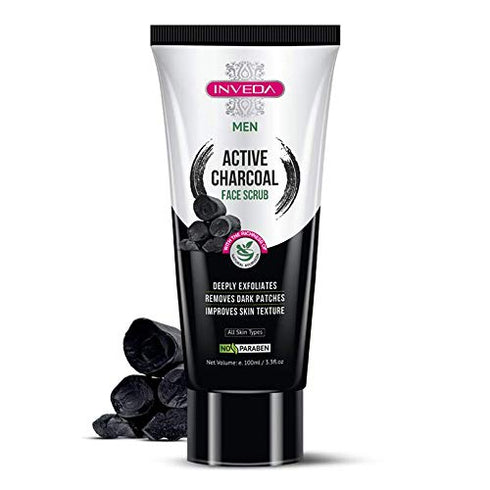 Inveda Active Charcoal Face Scrub For Men
