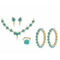 Synthetic Coral Combo Set Of Necklace Set, Pair Of Bangles, Ring
