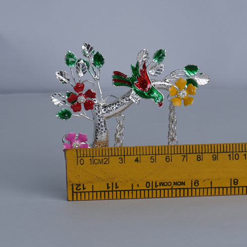 Pure Silver Jhula Set With Krishna Idol 56.15g