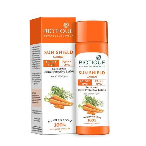 Biotique Advanced Ayurveda Bio Carrot 40+ SPF UVA |UVB Sunscreen Ultra Soothing Face Lotion