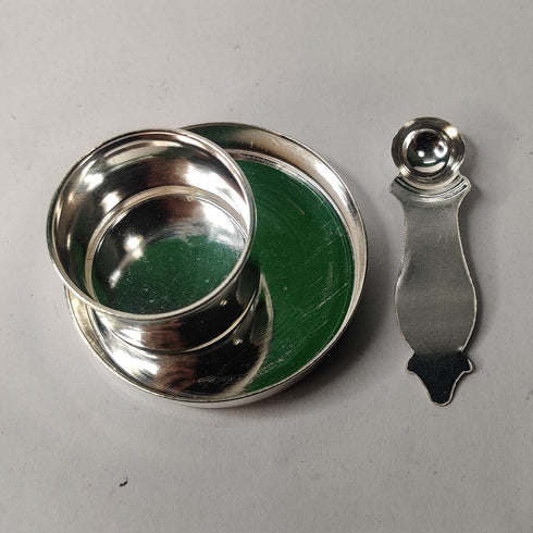 Pure Silver Uddarini Set Spoon, Plate, Bowl 24.46g