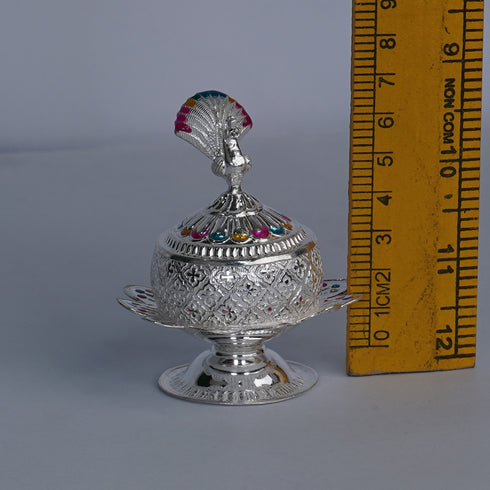 Pure Silver Kumkuma Bharni 48.7 grams