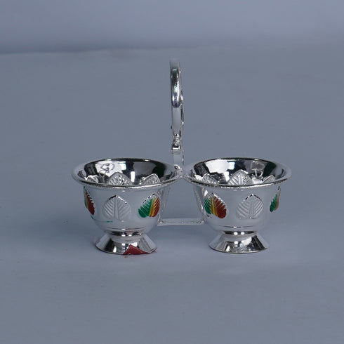 Pure Silver Panchapali Two Bowl Set 23.05g