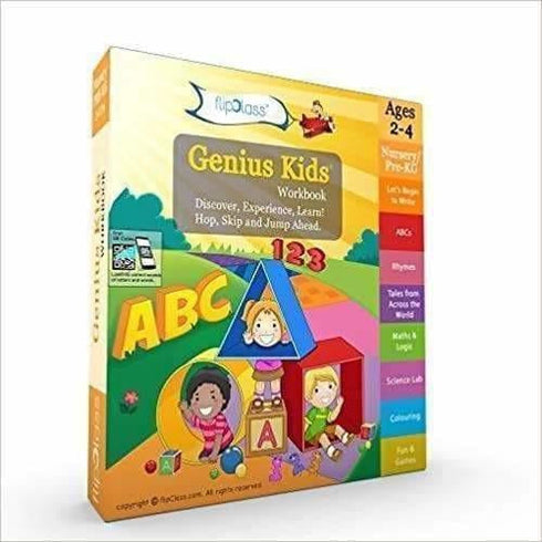 Genius Kids Worksheets for Nursery | Set of 8 Workbooks for Pre|KG