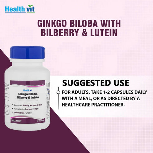 Healthvit Ginkgo Biloba Billberry And Lutein Capsules