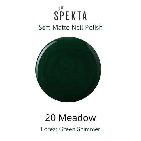 Spekta Matte Nail Polish 20 Meadow Forest Green Shimmer
