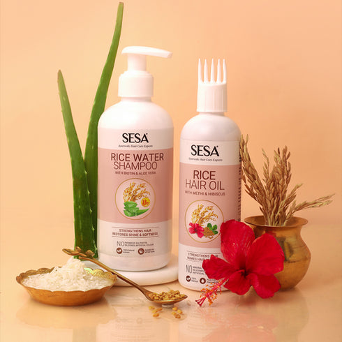 Sesa Rice Water Long and Strong Hair Combo