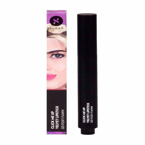 Sugar Click Me Up Velvet Lipstick Foxy Fawn | Burnt Red Brown Nude/Rusty Nude