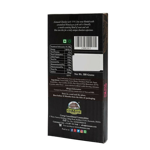 Ainmane Himalayan Pink Salt Dark Chocolate 55% Cocoa