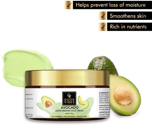 Good Vibes Avocado Moisturizing Face Cream 50g