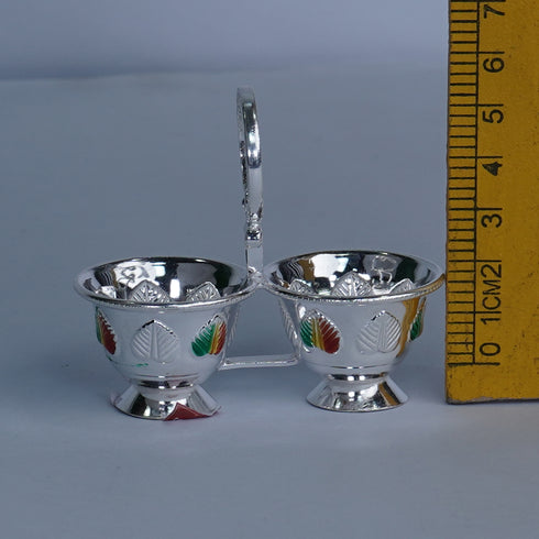 Pure Silver Panchapali Two Bowl Set 23.05g