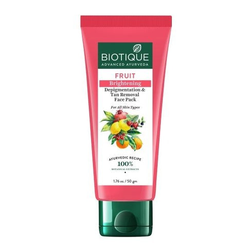 Biotique Advanced Ayurveda Fruit Brightening Depigmentation And Tan Removal Face Pack