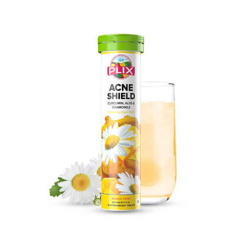 Plix Acne Shield Effervescent Tablet-Tropical Mango 15 Effervescent Tablet Each