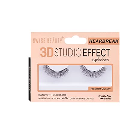 Swiss Beauty 3D Studio Effect Eyelashes Pack Of 2 2g Each
