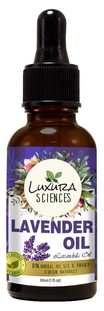 Luxura Sciences Pure and Natural Undiluted Therapeutic Grade Organic Lavender Essential Oil Perfect for Aromatherapy, Relaxation, Skin Therapy, Headache, Pain, Meditation, Anxiety (15 ml)