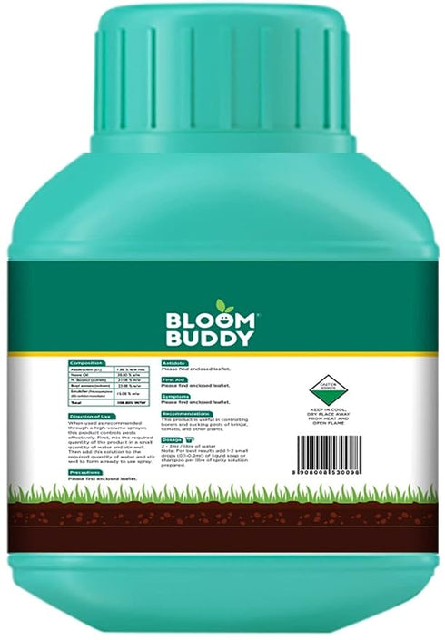 BLOOMBUDDY Organic Neem Oil Based Eco Friendly Highly Effective Pesticide and Insecticide for Plants 50ml